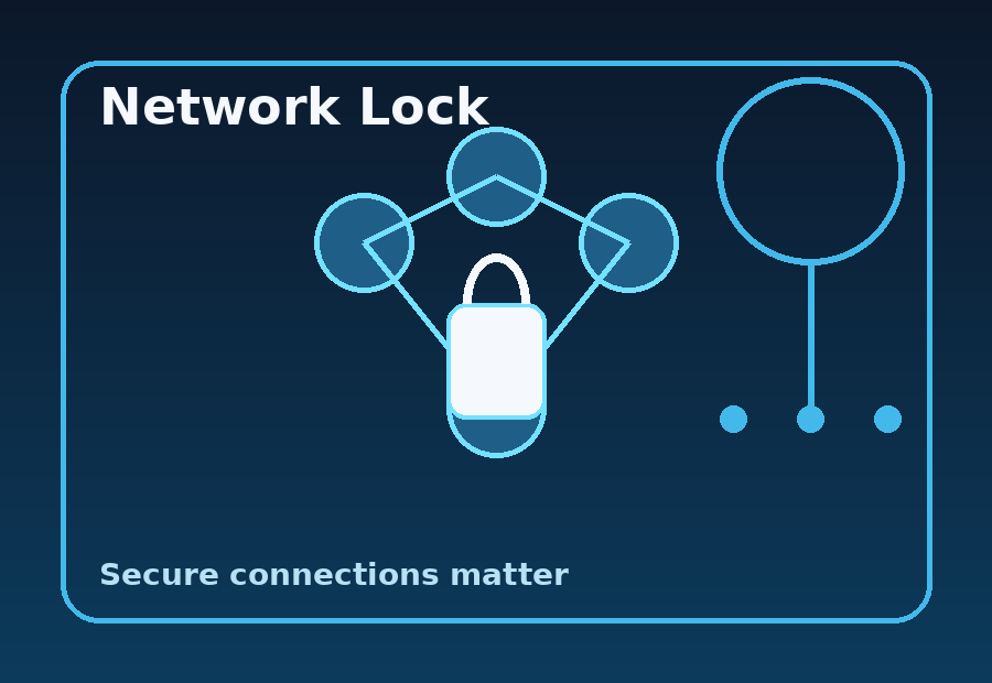 Locked network nodes showing protected connections